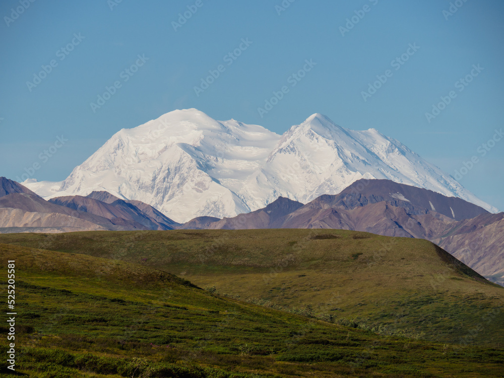 Mount Denali without Clouds in the Morning 