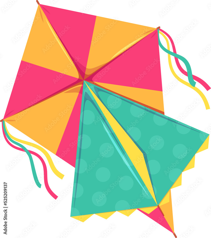 Flying kite, entertainment and active pastime Flying kite, entertainment and active pastime