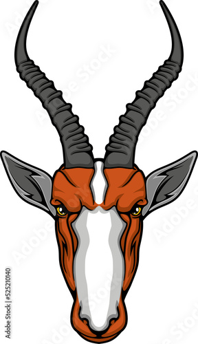 Impala antelope gazelle, springbok head icon