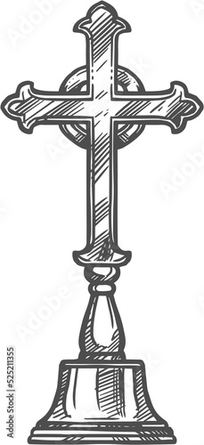 Canvas Print Christianity altar cross, religious symbol