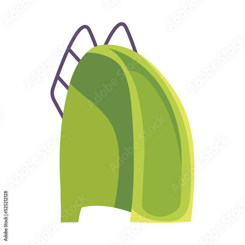 green playground slide