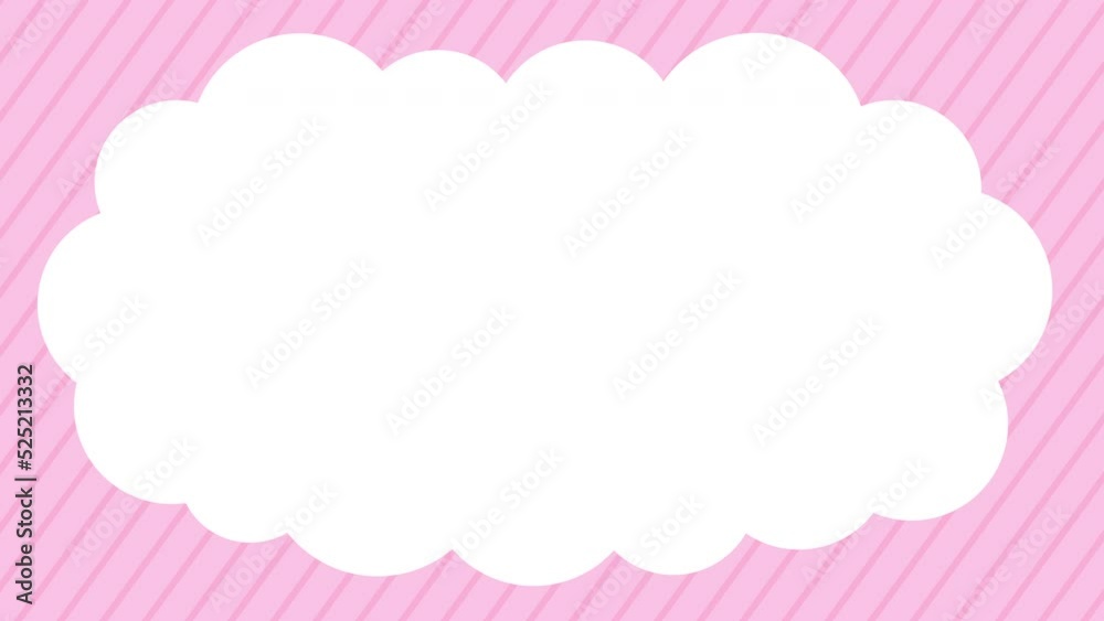 Looping animation with cloud frames and stripes (pink) Looping animation with cloud frames and stripes (pink)