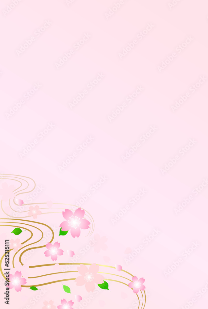 桜　年賀状　和柄　背景
