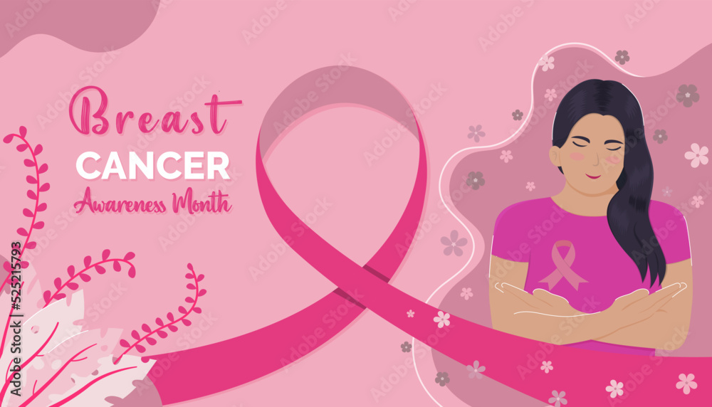 Awareness month to fight and prevent breast cancer, women's health and cancer support for survivors vector Awareness month to fight and prevent breast cancer, women's health and cancer support for survivors vector