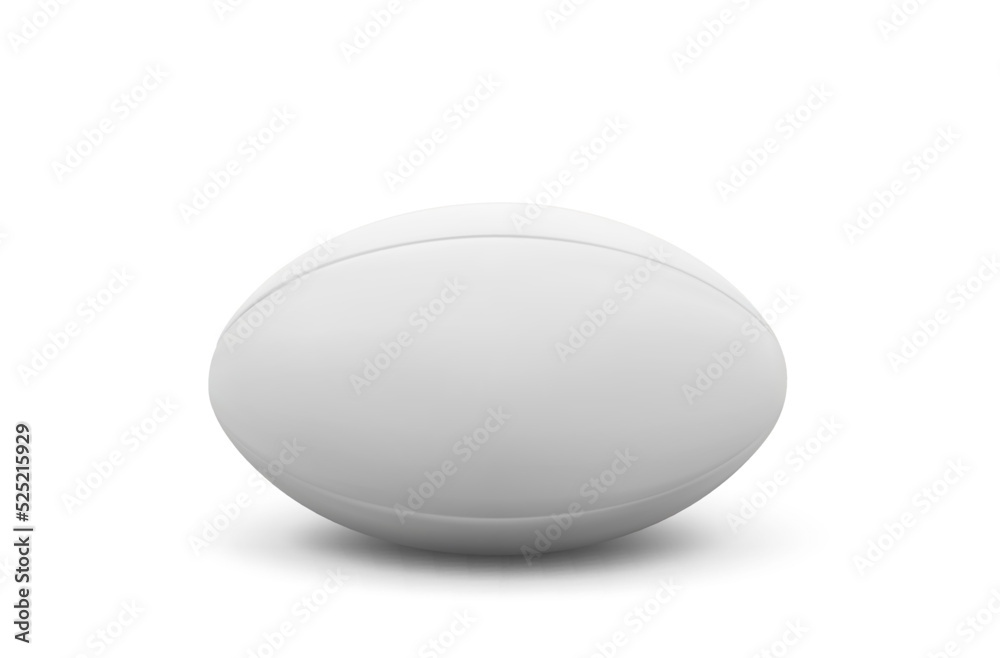 Realistic rugby ball, sports accessory. Vector equipment for playing