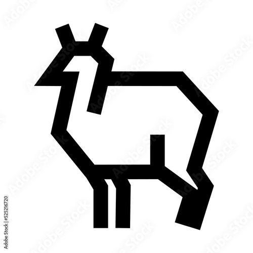 minimalist animal icon design in clean stroke line