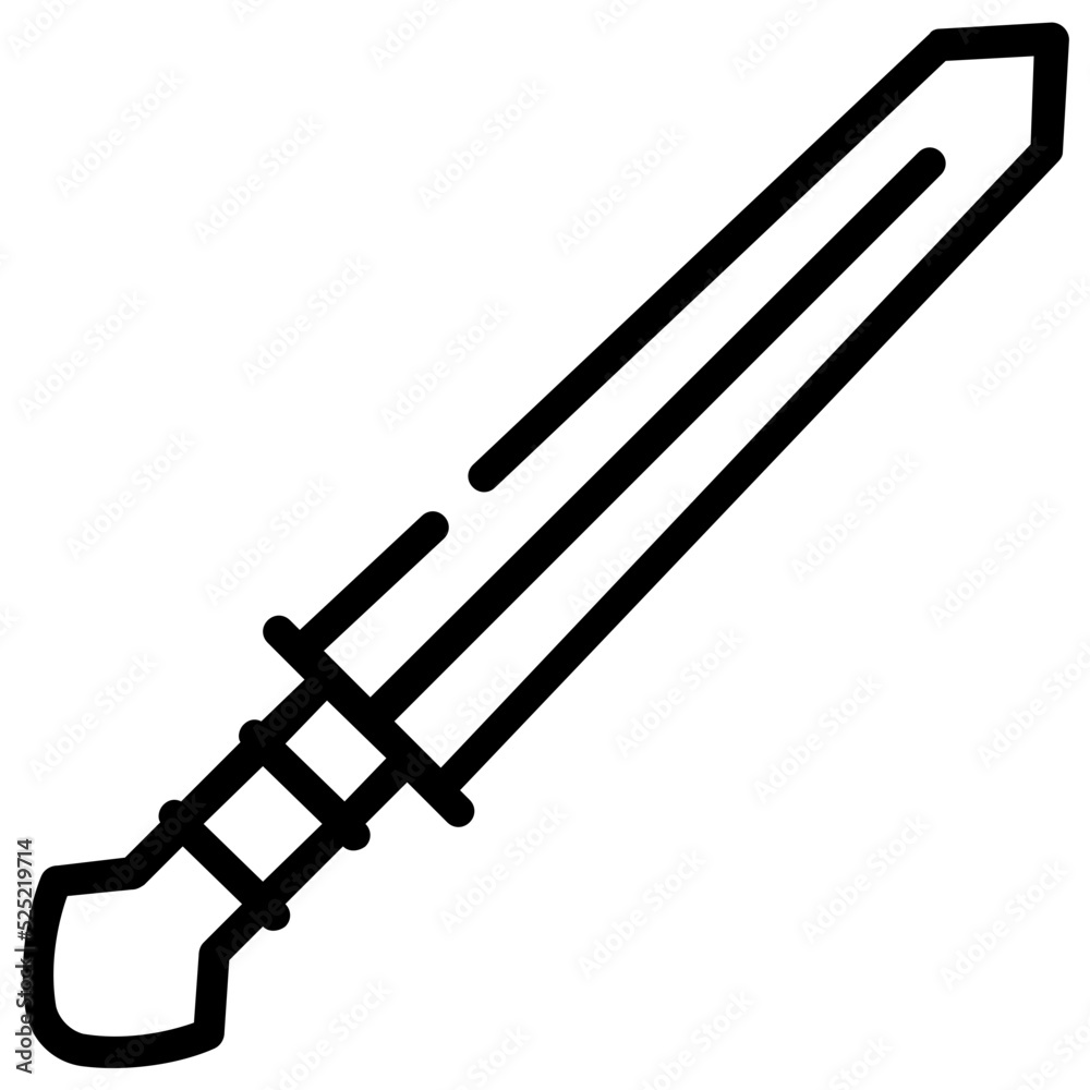 Knife in linear icon download Knife in linear icon download