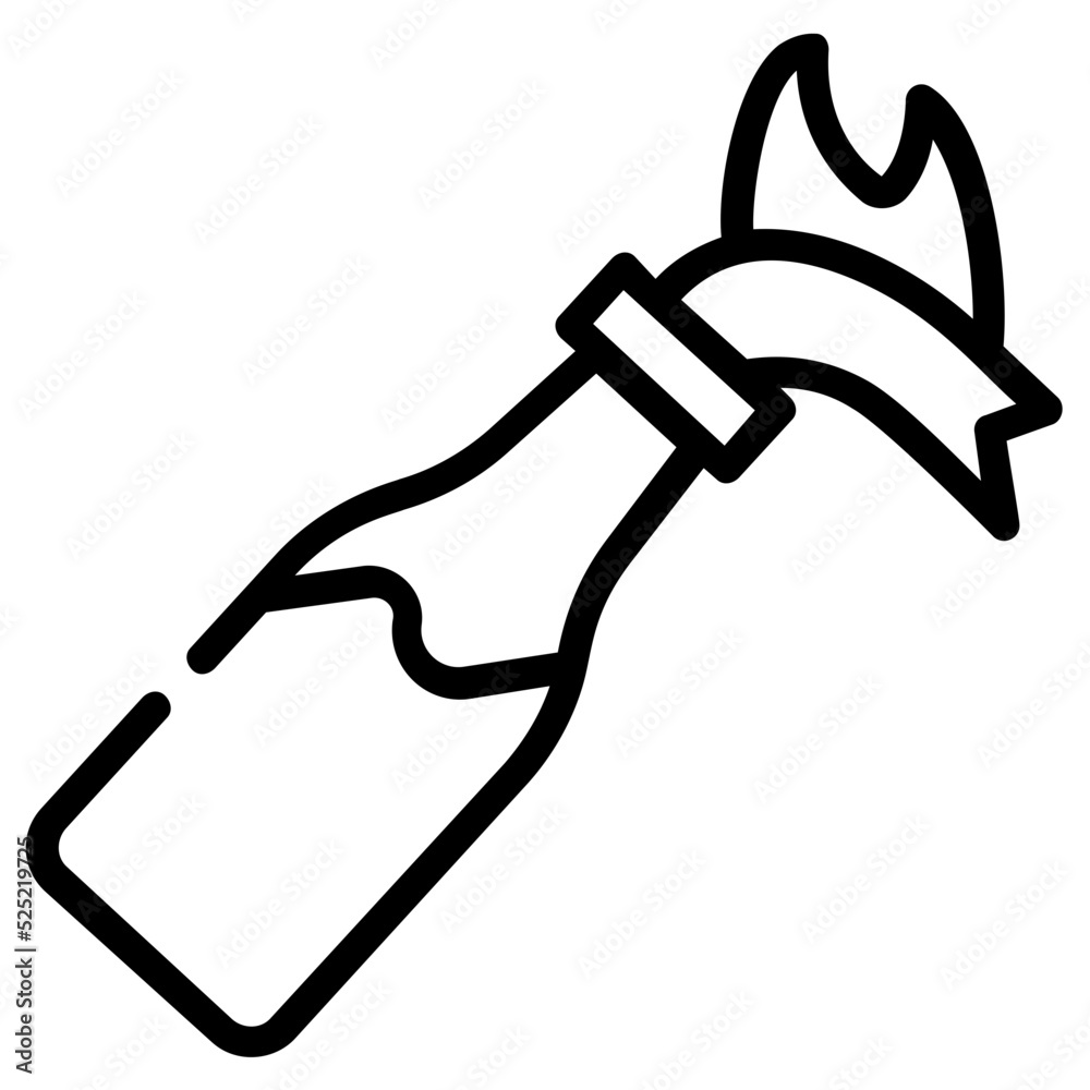 Fototapeta premium A flamethrower line icon design