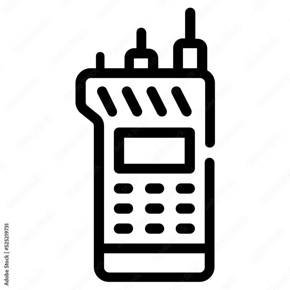 An icon of walkie talkie line design An icon of walkie talkie line design