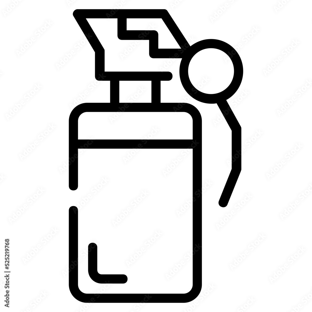 Safety equipment, icon of fire extinguisher Safety equipment, icon of fire extinguisher