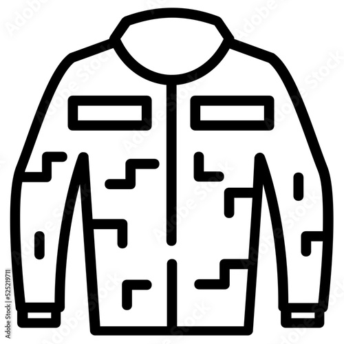 Life jacket in line icon design 