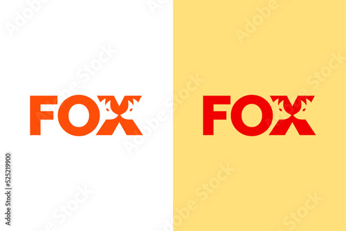 Typography of FOX. Very suitable for symbol, logo, company name, brand name, personal name, icon and many more.