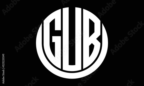 GVB shield in circle logo design vector template. letter mark, wordmark, monogram symbol on white background. photo