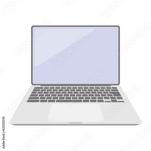 Illustration of a laptop viewed from the front