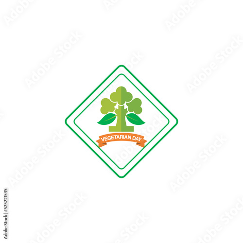 world day vegetarian logo design popular