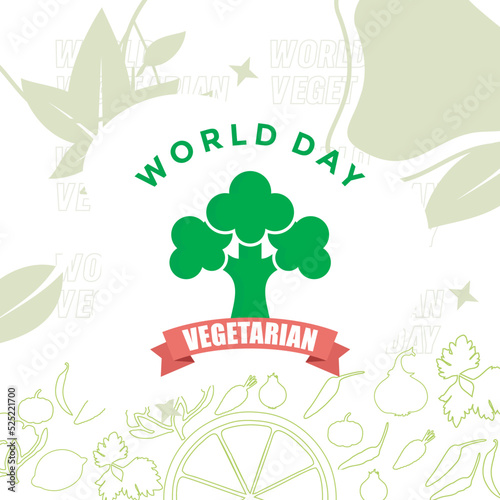 world day vegetarian template design