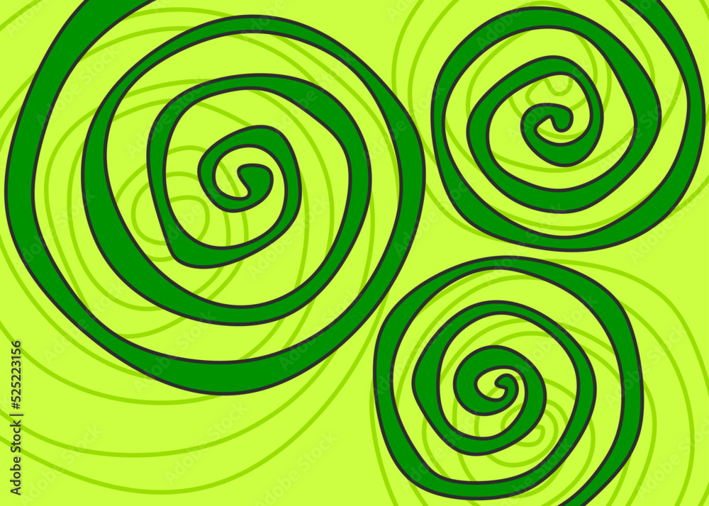 Abstract background with cute wavy and curly pattern
