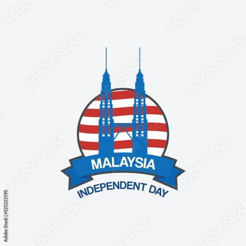 independence day malaysia 65th logo with petronas building.