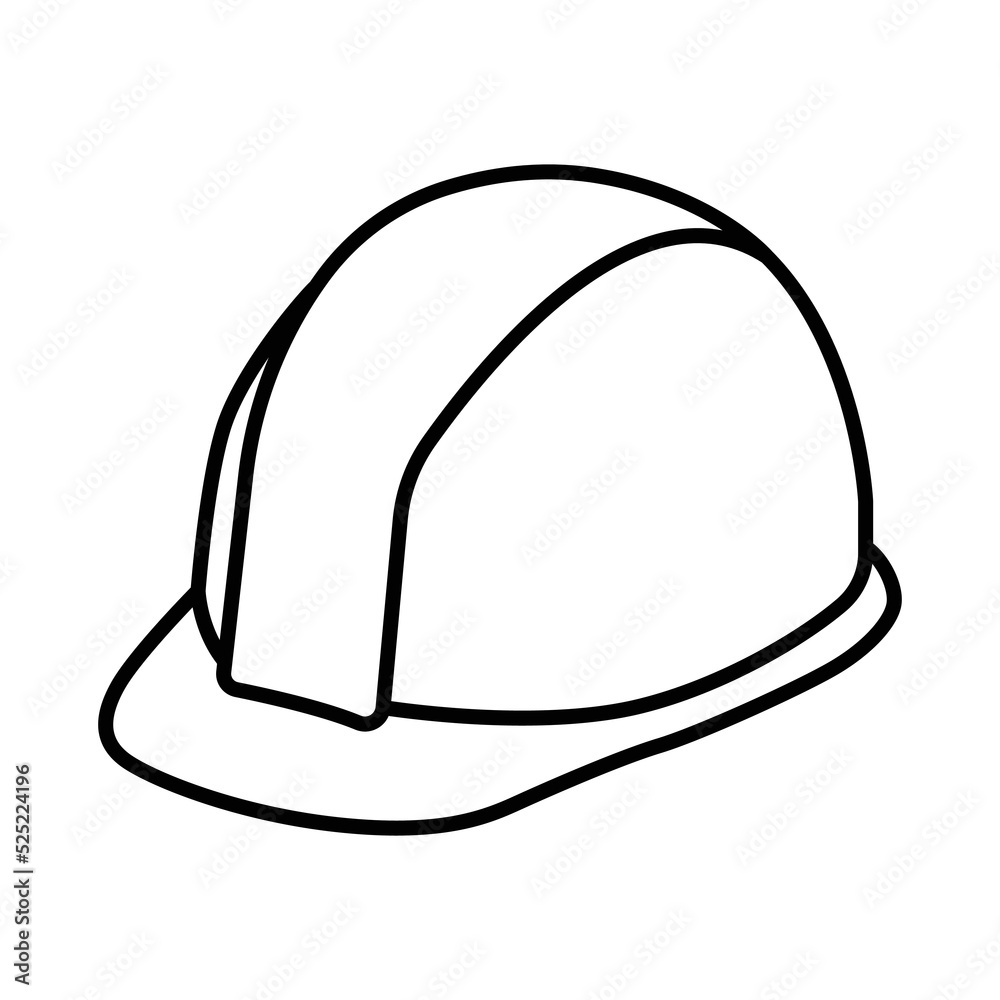 Construction safety helmet icon. Simple outline style. Hard hat, worker cap, protect and safe concept. Thin line vector illustration design isolated on white background. EPS 10. Construction safety helmet icon. Simple outline style. Hard hat, worker cap, protect and safe concept. Thin line vector illustration design isolated on white background. EPS 10.