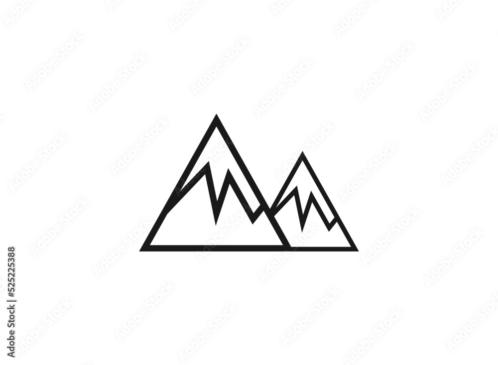 mountain icon illustration isolated vector sign symbol.