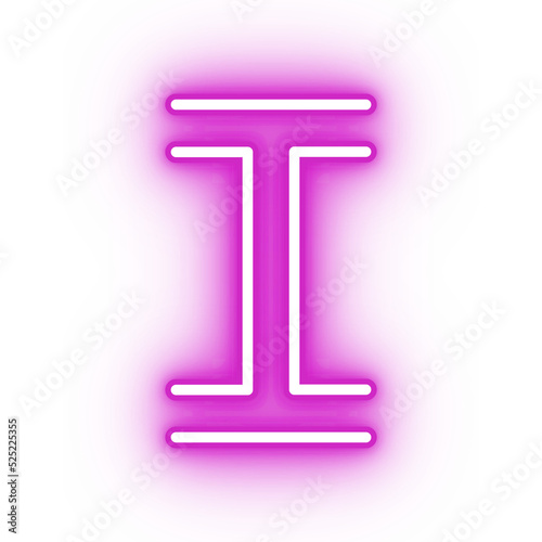 Neon alphabet I icon, glowing icon, glowing alphabet icon, glowing I, glowing letter, neon letter