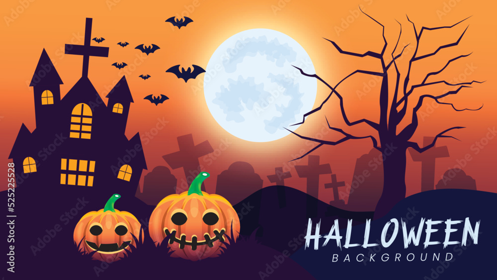 Halloween party Background pumpkins With High quality
