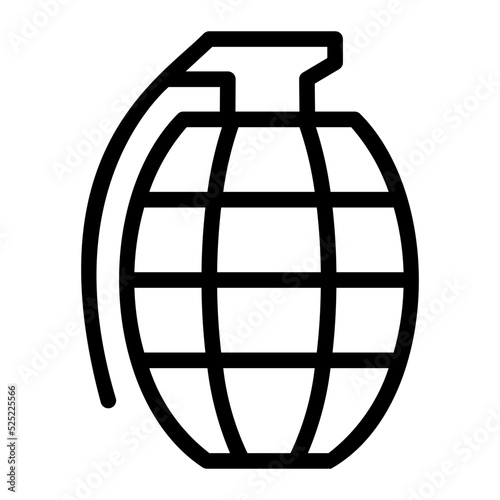 grenade line icon
