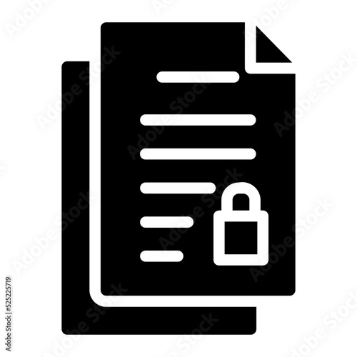 confidentiality glyph icon