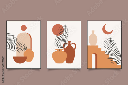 abstract boho contemporary aesthetic minimal wall decoration