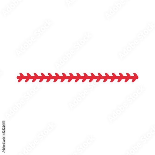Canvas Print Red stitches of baseball Stitch design for baseball lovers
