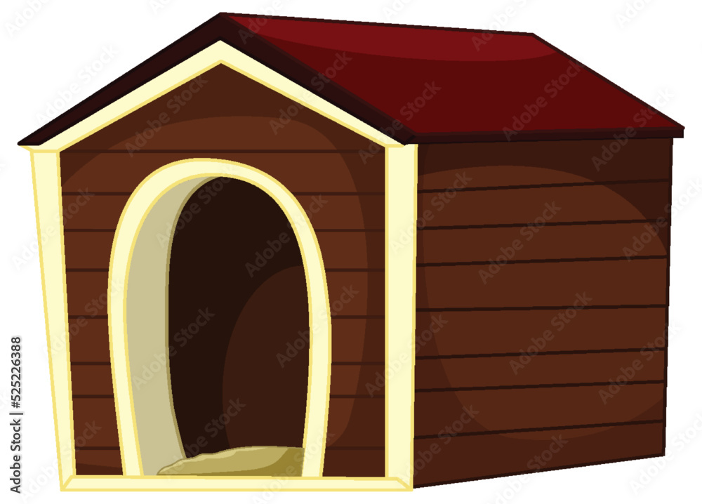 Fototapeta premium Doghouse in cartoon style