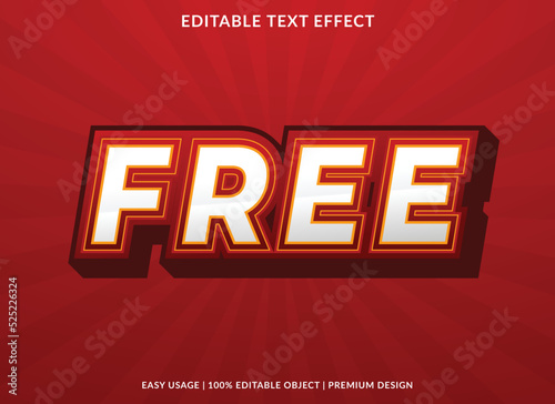free editable text effect template use for business logo and brand