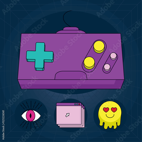 retro futuristic, icons