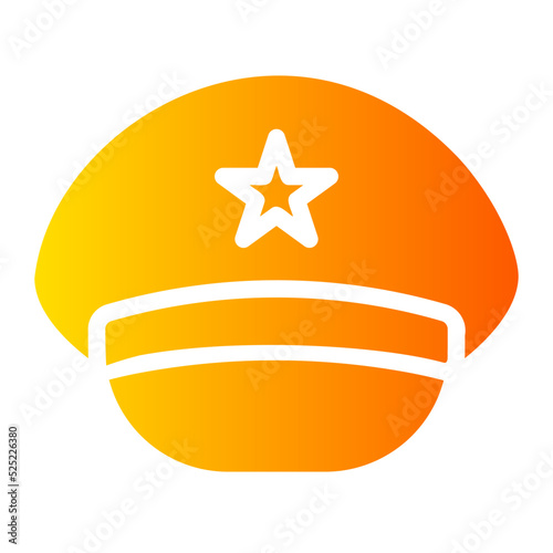 military hat gradient icon