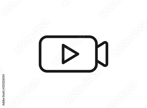 Video camera icon for graphic design projects.