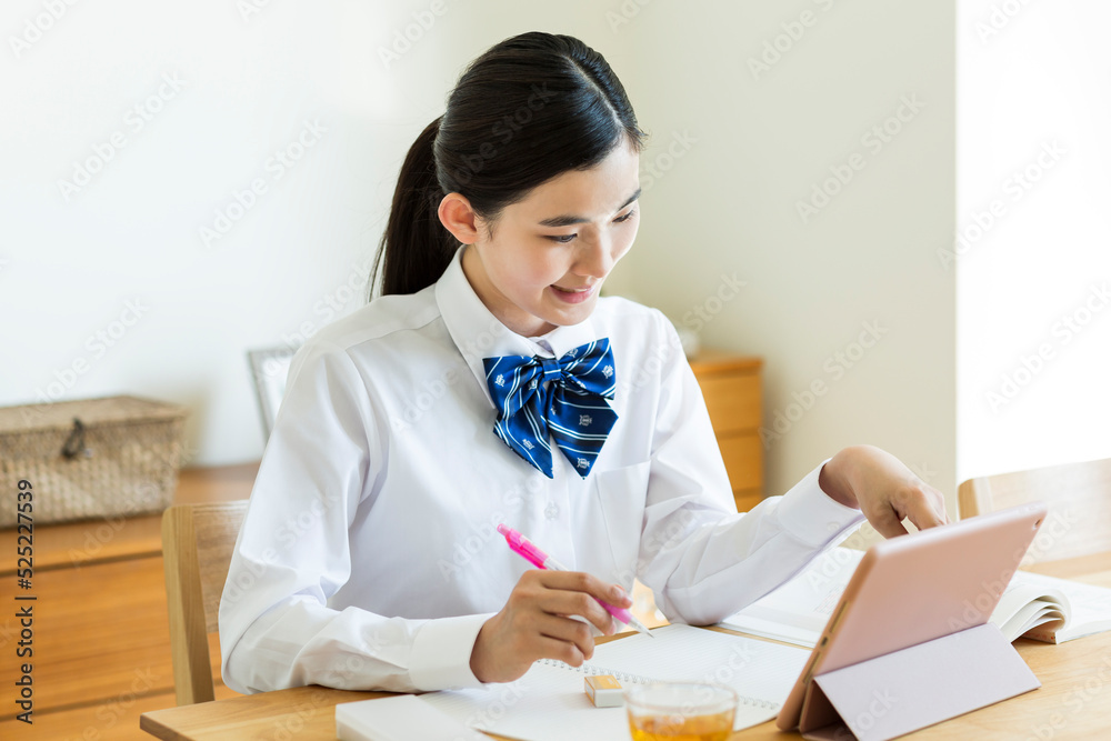 女子校生　学習