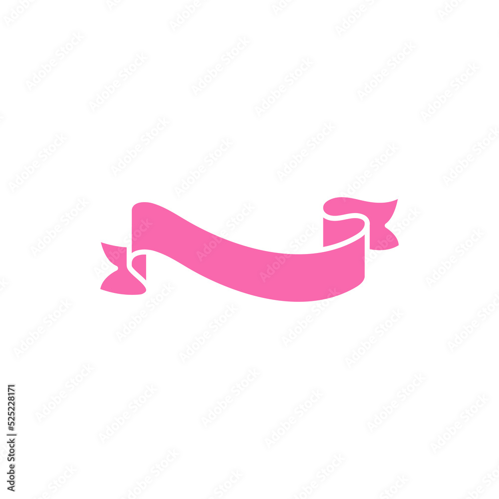 Swaying ribbons for retro text labels Product price tag Isolated on white background Swaying ribbons for retro text labels Product price tag Isolated on white background
