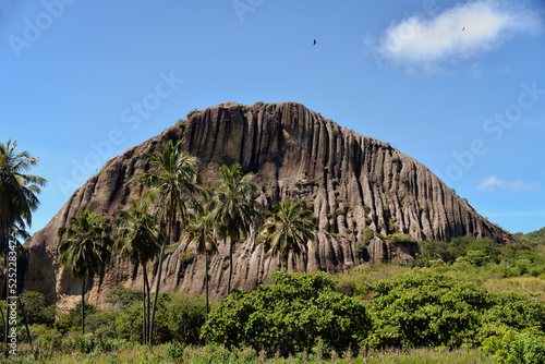 landscape with sky and clouds, tourism in Brazil, landscape with mountain blue sky and clouds, brazilian trails, travels in brazil, northeastern brazil, mountain to climb in northeastern Brazil photo