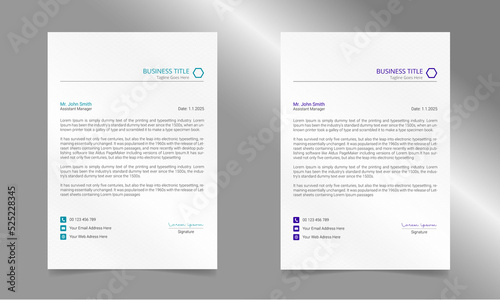 modern letterhead design template for your project, simple letterhead template