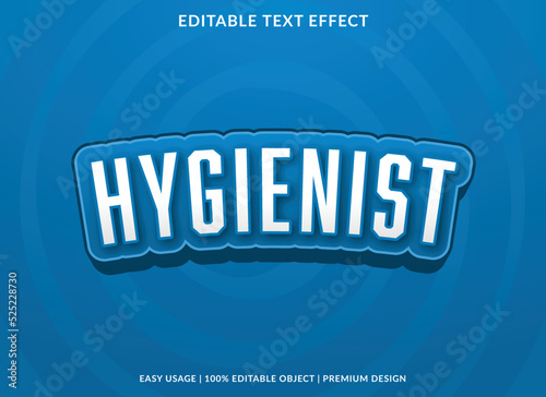 hygienist editable text effect template use for business logo and brand