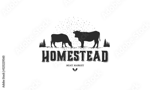 homestead and crop or livestock template vector logo design inspiration photo