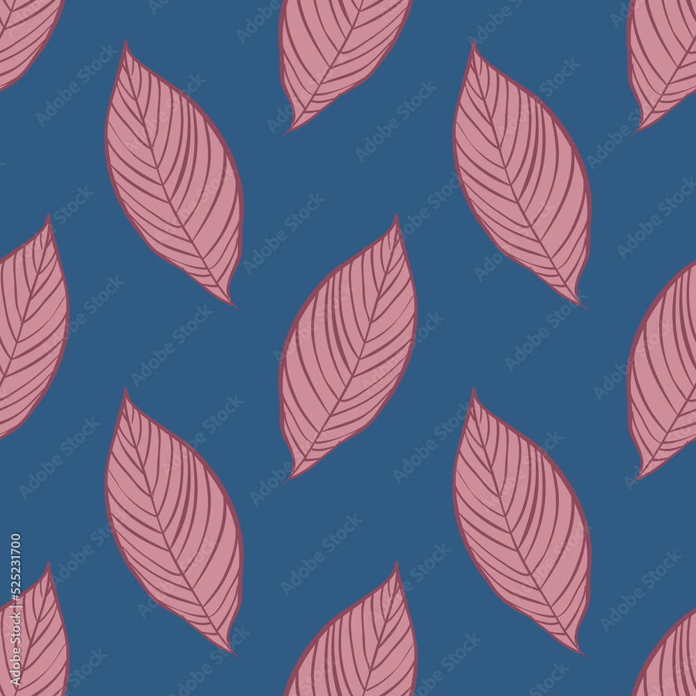 Tropical Exotic vector illustration Leaves pattern. Design for use background Textile all over fabric print wrapping paper and others. Repeating texture surface leaf's pattern easy customizable