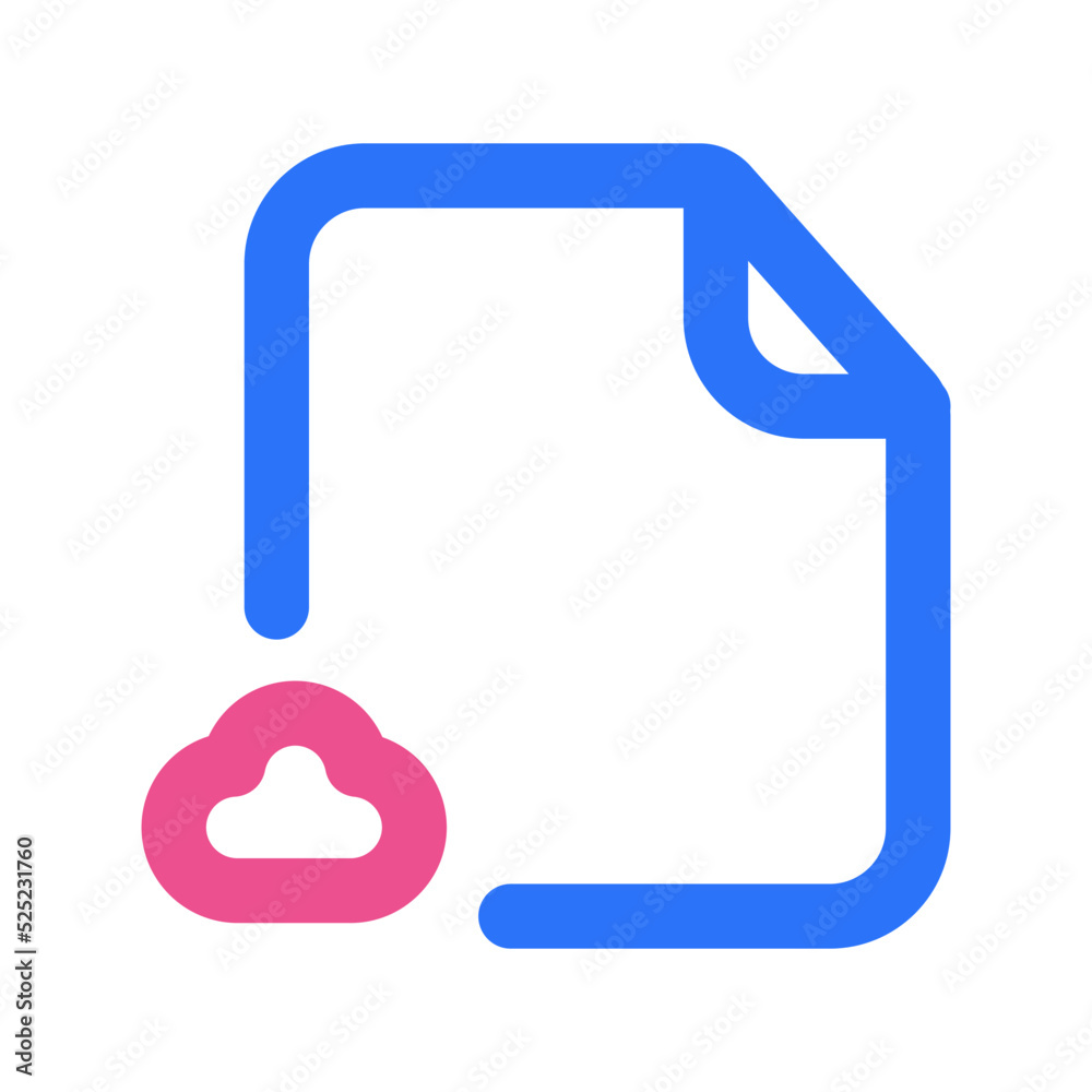 Cloud Files Icon Two Tone Color Cloud Files Icon Two Tone Color