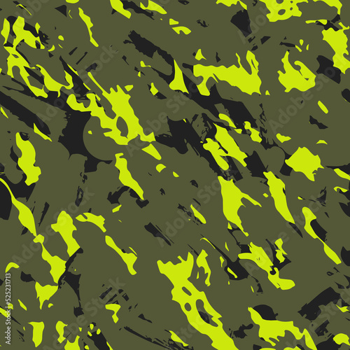 Texture military camouflage repeats seamless Vector Pattern For fabric, background, wallpaper and others. Classic clothing all over print. Abstract monochrome seamless Vector camouflage pattern.