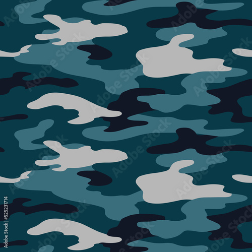 Texture military camouflage repeats seamless Vector Pattern For fabric, background, wallpaper and others. Classic clothing all over print. Abstract monochrome seamless Vector camouflage pattern.