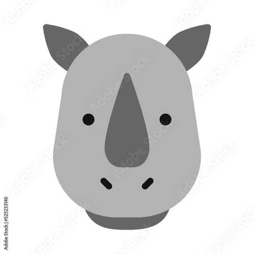 Rhinoceros Face Icon