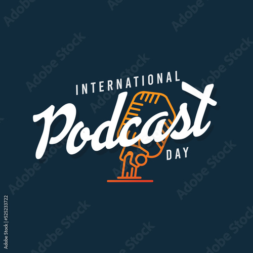 international podcast day banner template