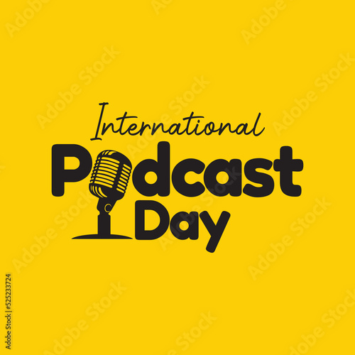 international podcast day banner template