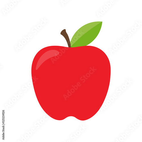 Vector bitten red apple Apple cut in half Leave space for adding text.