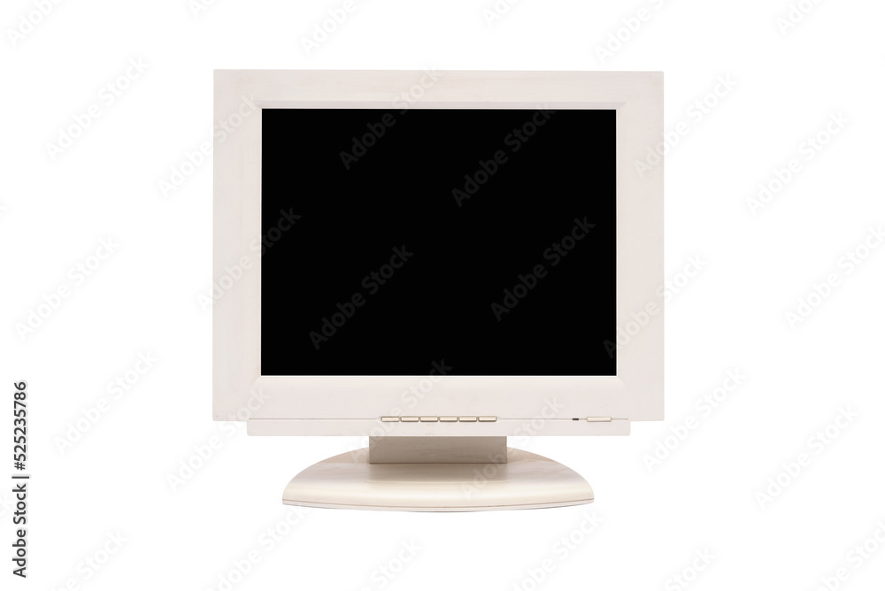 Blank empty computer monitor isolated on the white background. Front view. Blank empty computer monitor isolated on the white background. Front view.